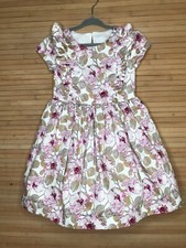 Janie  Jack Pink Metallic Floral Pleated Dress Size 3 Special Occasion