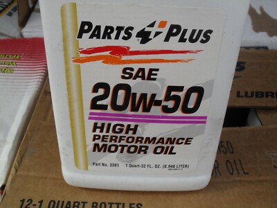 Parts Plus 3301 20W-50 High performance Motor oil  x12 quarts