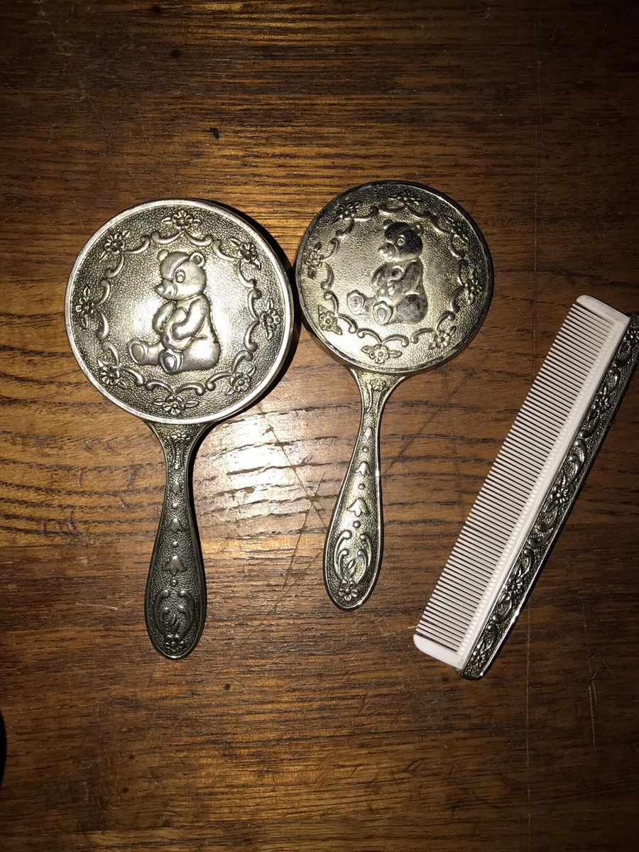 Vintage Baby Brush And Mirror