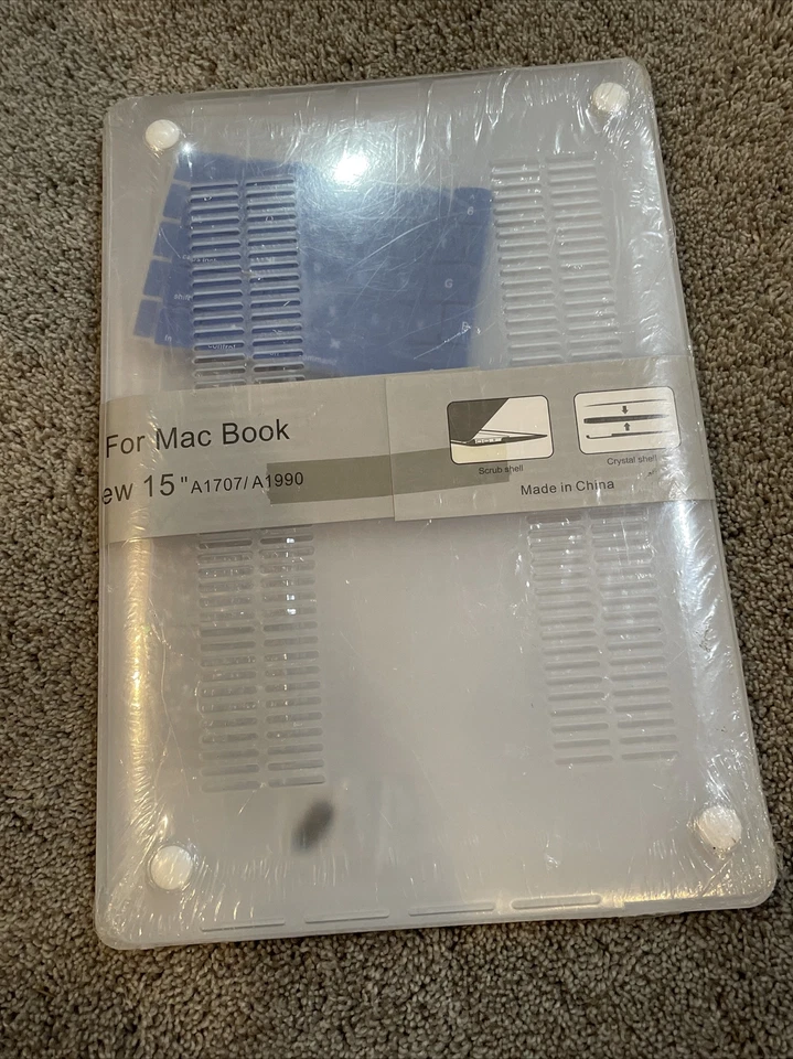 Funda Libro Para Mac Retina 15" Nueva A1398 Sellada Rosa Blanca Remolino Cubierta Foto 2 de 2