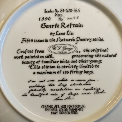 W.S. GEORGE SAMMELTELLER / SANFTER REFRAIN VON LENA LIU Holz Kreisrahmen - Bild 3 von 3