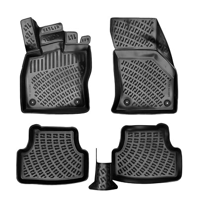 Car Floor Mats Liners For Seat Ateca 2016-2024 All Season Heavy Duty Auto Rugs
