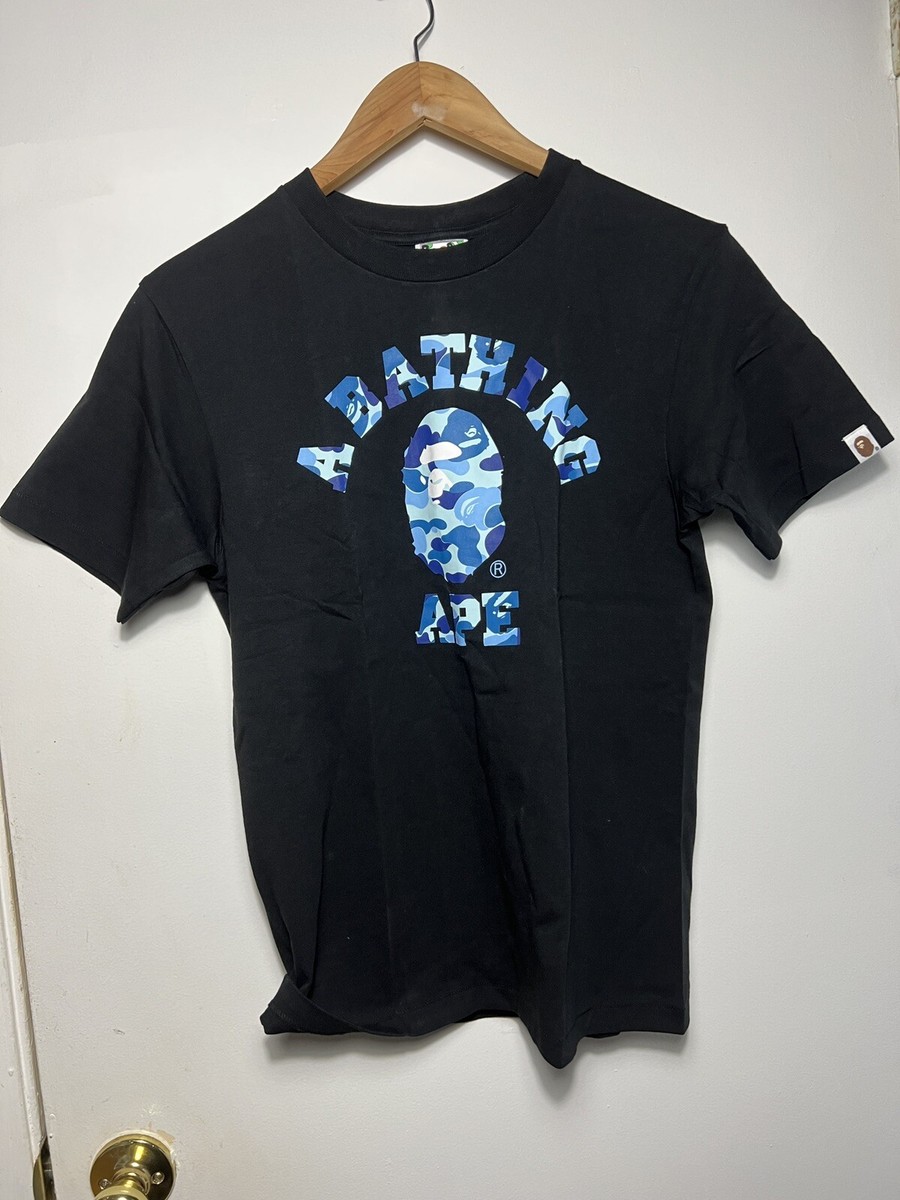 BAPE ABC Camo College Tee Size Small (SS21) Black/Blue RARE
