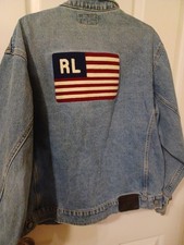 Vintage Ralph Lauren Jean Jacket with Embroid...