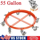 55 Gallon Drum Dolly Barrel Cart 8 Wheel Swivel Casters Heavy Steel Frame 2000lb