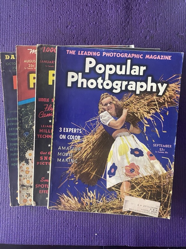 Lot of (4) Popular Photograph Magazines for 1940 & 1941