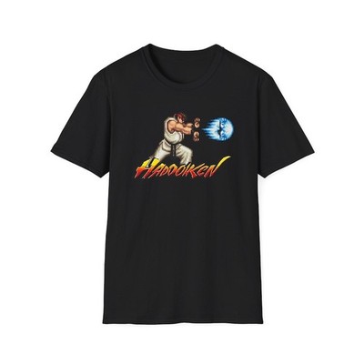 Ryu Hadouken Graphic T-Shirt | Retro Fighting Game Arcade Tee For Men