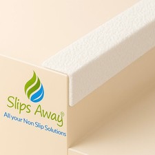 GRP Stair Tread Nosings – Heavy-Duty - Non-Slip Step Edge Protection - WHITE