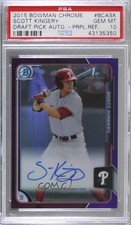 2015 Bowman Draft Chrome Pick Purple Refractor Scott Kingery PSA 10 Auto a2k