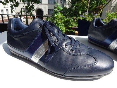 BIKKEMBERGS BKE 107441 Herren Schuhe Sneaker Leder Blau Italy Gr.45 TOP
