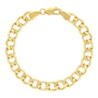 10K Yellow Gold 2.5mm-7.5mm Cuban Curb Link Chain Bracelet Mens Womens 7" - 9"