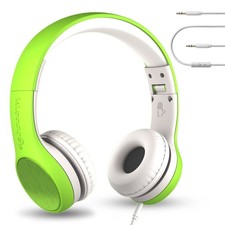 Connect Style On-Ear Kids Headphones with Microphone   Green