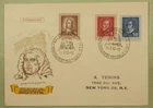 DR WHO 1952 FDC GERMANY DDR HANDEL FESTIVAL PORTRAITS #100-02 64798