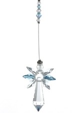 Large Angel Birthstone Suncatcher - MARCH - AQUAMARINE *SALE*