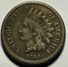 1860 Indian Head Cent Rounded Bust — VF Condition 🔥 Original Surfaces
