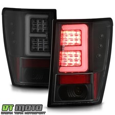 For 2007-2010 Jeep Grand Cherokee Black Smoke Led Tube Tail Lights Brake Lamps