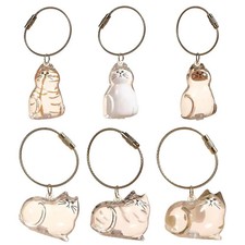 6-Piece Cat Hair Memorial Pendant Set - Pet Keepsake - Soft Fur Capsule