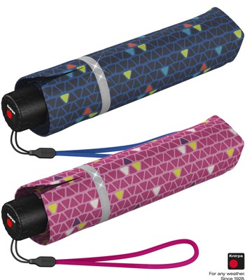Knirps Regenschirm Kinder Taschenschirm reflektierend Rookie triple Dreiecke