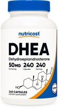 Nutricost DHEA 50mg, 240 Capsules - Gluten Free, Soy 240 Count (Pack of 1)