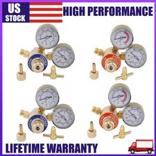 2 Pair Oxygen and Acetylene Regulators Welding Gas Gauges CGA540 and CGA200 NEW