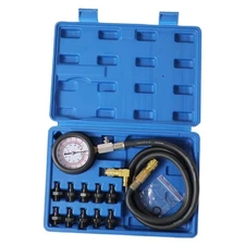 Oil Pressure Tester Tool, Oil Pressure Gauge kit, 0-140 PSI Pressure Test blue