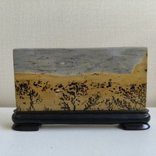 Bonsai Suiseki-Natural Guohua Stone-Golden Beach Pattern,Wonderful Rock 308#
