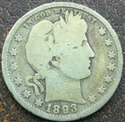 US 1893 Barber Quarter  **
