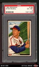 1952 Bowman #196 Stan Musial Cardinals HOF PSA 6 - EX/MT