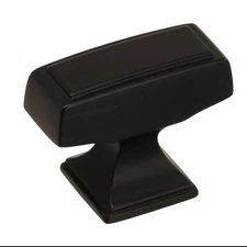 Lot of 8 - Amerock BP535342BBR Mulholland 1-1/2" Rectangular Knob - Black Bronze