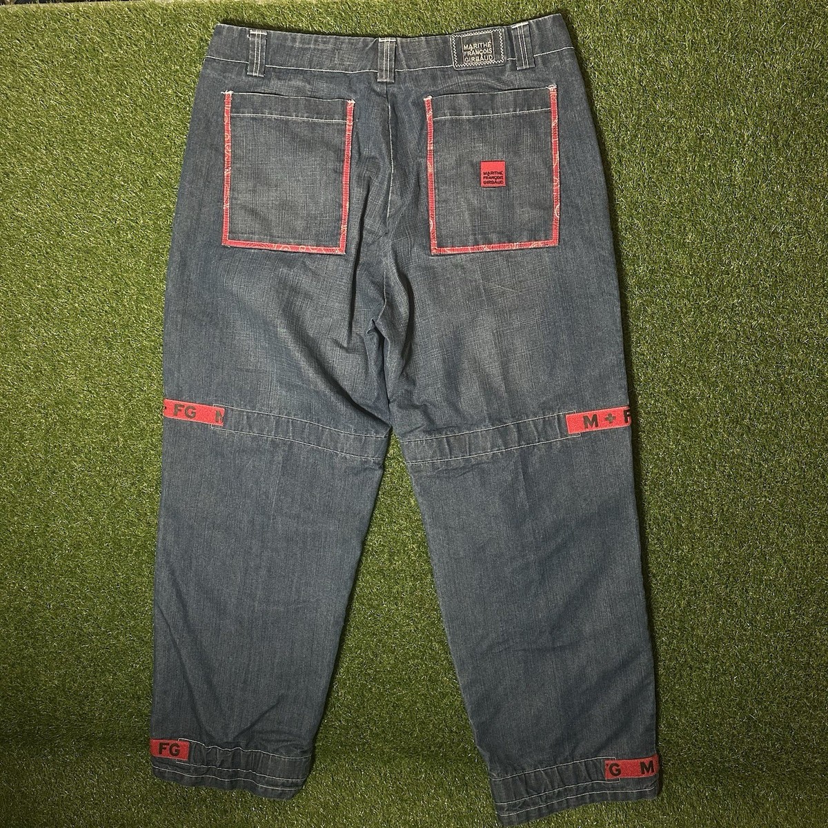 Vintage Marithe Francois Girbaud Baggy Jeans 42M Shuttle Tape Red