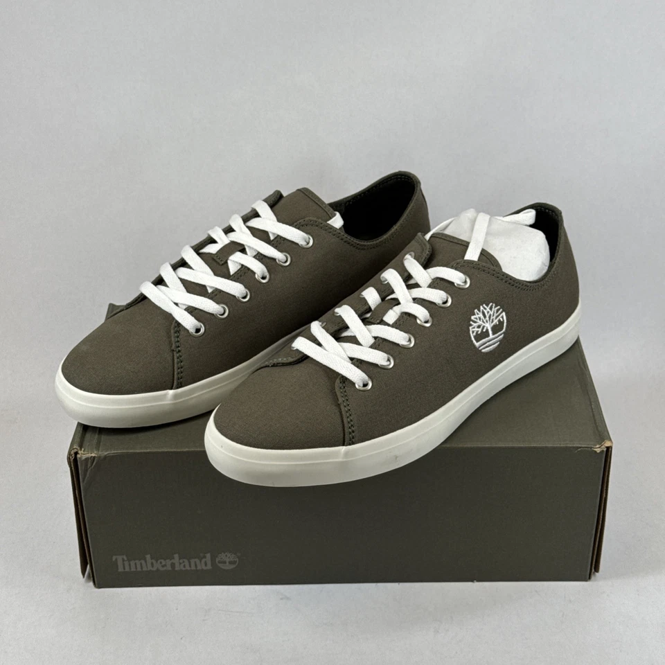 Timberland Union Wharf Hombres Tenis Verde Oscuro Lona Zapatos Informales TODAS LAS TALLAS Foto 3 de 4