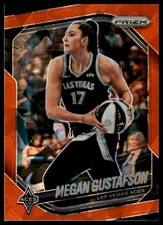 2025 Panini Prizm WNBA #49 Megan Gustafson Ice Orange Prizms