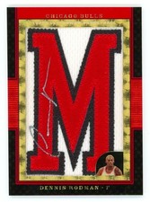 2007-08 Topps Letterman Patches Superfractor Dennis Rodman Auto Nameplate 1/1 SP