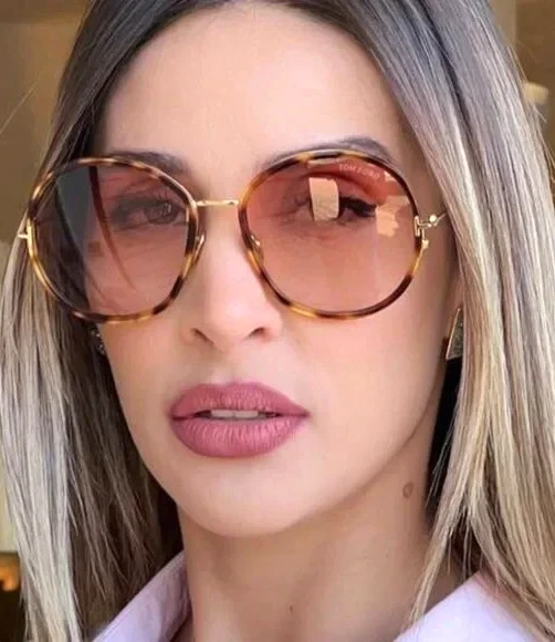 TOM FORD HUNTER-02 TF 946 72W PEACH GOLD W /BLUE GRADIENT LENS SUNGLASSES 58-18 - Image 2 of 4