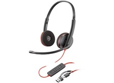 Image of Poly Blackwire 3220 Dual Ear Stereo Headset - BRAND NEW