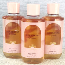 3 Bath Body Works SUN BLOOMS SUEDE Shower Gel Body Wash 10oz SET/LOT of 3