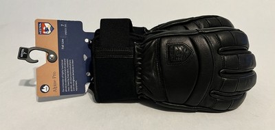 Hestra Fall Line Alpine Pro 5-Finger Leather Gloves - Unisex - Size S/7 - Black