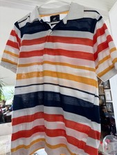 Pacific Polo club Men's Slim Fit S Short Sleeves Stripes Polo Golf, athleisure