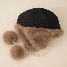 Raccoon Tail Hat Animal Raccoon Fur Hat Plush Warm Hat Good Windproof