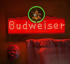 【レトロ】　Budweiser ネオン 1980's ヴィンテージ Budweiser ネオンサイン ※近畿圏内のみの販売