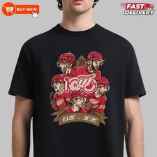 Detroit Red Wings 1926-2026 100th Anniversary NHL TShirt - Multicolors, S-5XL