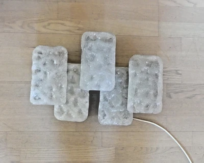 Kaiser Wandleuchte Wandlampe Eisglas 60er/70er Jahre Kalmar ähnlich - selten - Bild 1 von 4