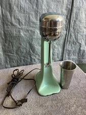 Vintage Oster Malt Mixer Model 40 Green And Chrome