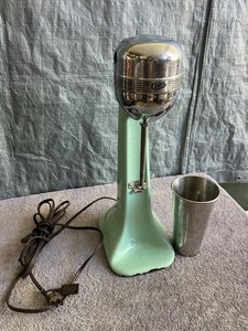 Vintage Oster Malt Mixer Model 40 Green And Chrome