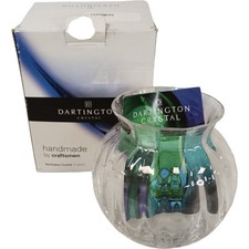 Dartington Crystal Handmade Vase Glass Ribbed Design England 13cm - Preloved