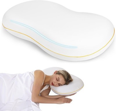 Kühlendes Seitenschläferkissen zur Linderung von Nacken- und Schulterschmerzen - ergonomisches Gedächtnis