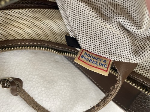 Dooney Bourke braun DB Logo Hobo Schulter Handtasche Lederriemen Medium - Bild 10 von 12