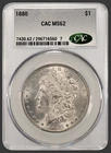 1880 MORGAN "CAC MS62" - LUSTER/ BREAST FEATHERS & WINGS BEAUTIFUL COIN, WOW!💥✅