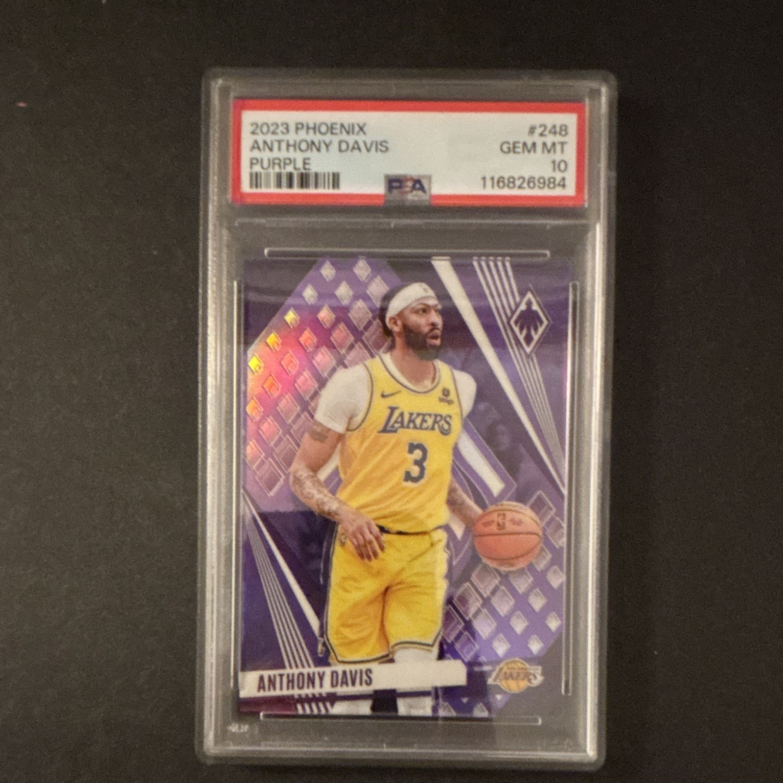 Panini Phoenix 2023-24 Anthony Davis Lakers #248 Purple /150 PSA 10