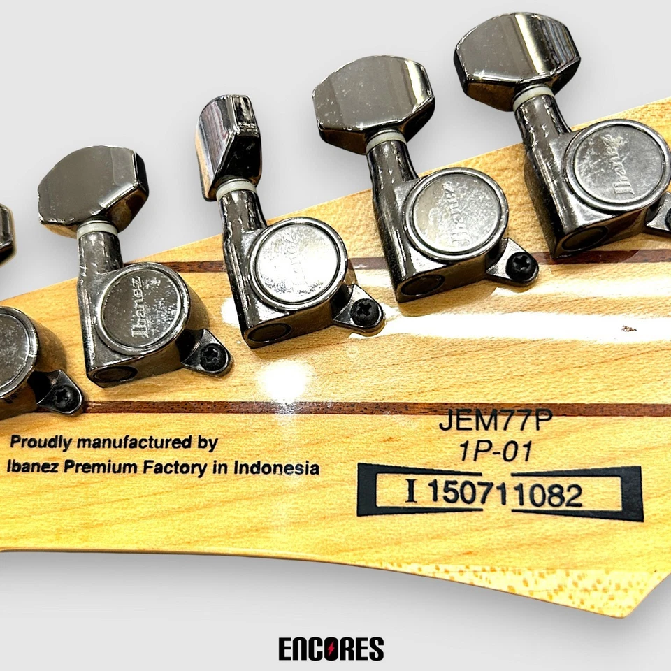 Ibanez JEM77P BFP Azul Patrón Floral Steve Vai Modelo Firma Foto 4 de 4